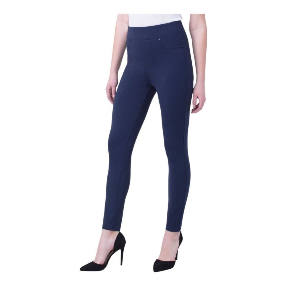 Liverpool Sienna Pull-On Leggings 4/27 Cadet Blue High-Rise Compression NWT